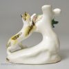 Staffordshire porcelain cat and bird's nest, circa 1840