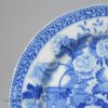 Pearlware pottery plate decorated with a blue transfer print under the glaze, circa 1820, Rogers Pottery Staffordshire