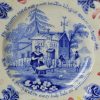 Pearlware pottery child's plate, circa 1830