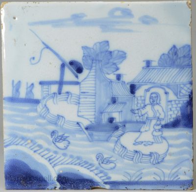 Liverpool delft tile, circa 1750