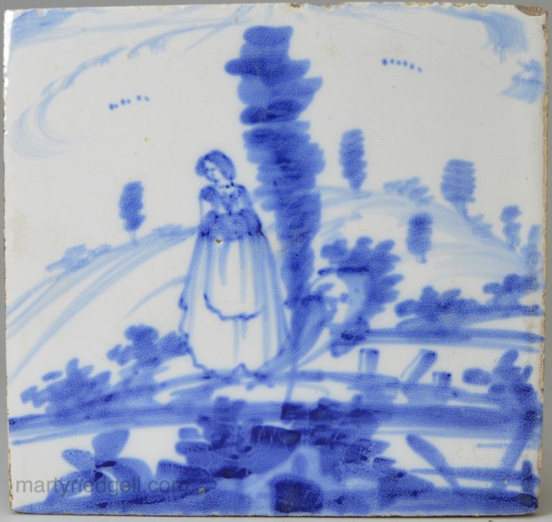 Bristol delft tile, circa 1750