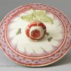 Creamware pottery teapot decorated with overglaze enamels, circa 1780