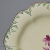 Wedgwood creamware pottery plate with Bakewell type decoration, circa 1780