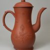 Staffordshire red stoneware coffee pot, circa 1760