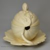 Creamware pottery melon tureen, circa 1780