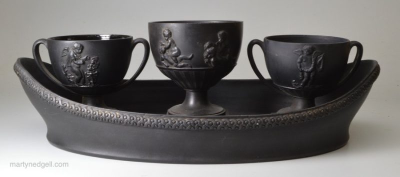 Wedgwood basalt desk inkwell, circa 1790