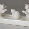 Staffordshire porcelain cat group, circa 1860