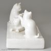 Staffordshire porcelain cat group, circa 1860