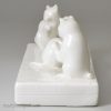 Staffordshire porcelain cat group, circa 1860