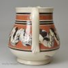 Mochaware jug with snail trail decoration, circa 1830