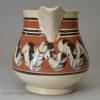 Mochaware jug with snail trail decoration, circa 1830