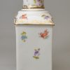 Continental porcelain tea canister and cover, circa 1880