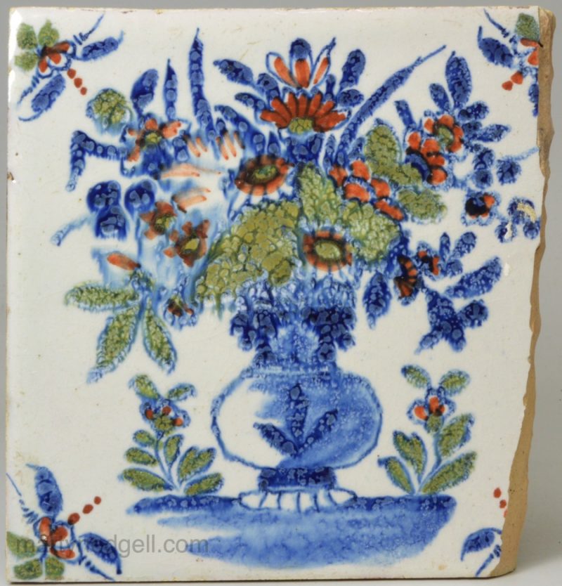 London delft tile, circa 1730