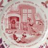 Pearlware pottery child's plate 'FRANKLIN'S PROVERBS', circa 1830