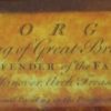 Reverse print on glass of George II, Printed for Jn. Bowles in Cornhill, circa 1750