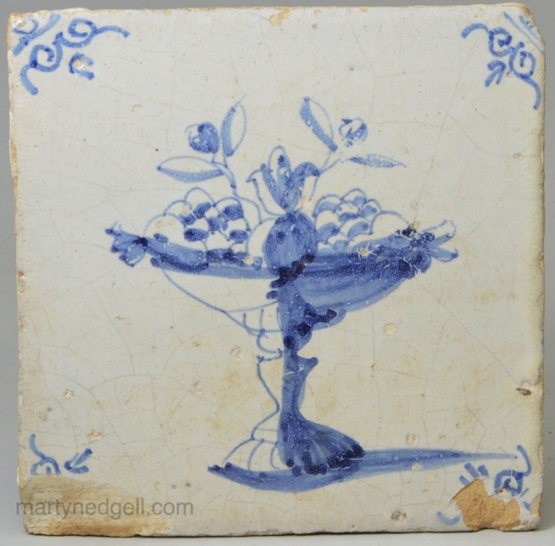 Dutch Delft tile, circa 1650