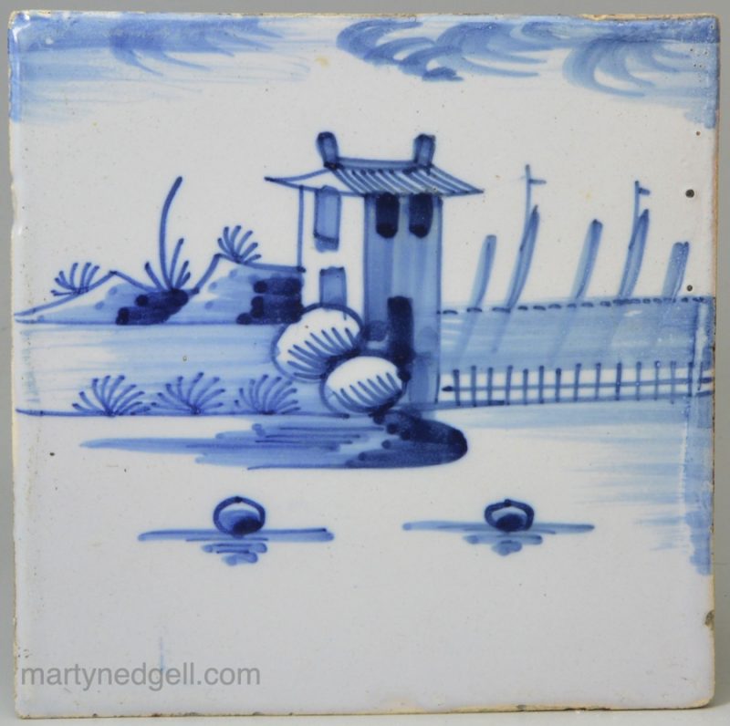 Liverpool delft tile, circa 1770