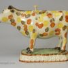 Prattware pottery cow creamer, circa 1810