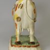 Prattware pottery cow creamer, circa 1810