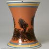 Mochaware pottery vase with dendritic decoration, circa 1820