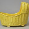 Canary yellow toy cradle, circa 1820