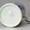 Pearlware pottery mug decorated with blue under the glaze, circa 1820