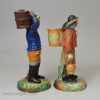 Pair of German porcelain models of Cornish fishermen, circa 1880