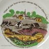 Pearlware pottery child's plate 'Want of care does us more damage than want of Knowledge', circa 1840