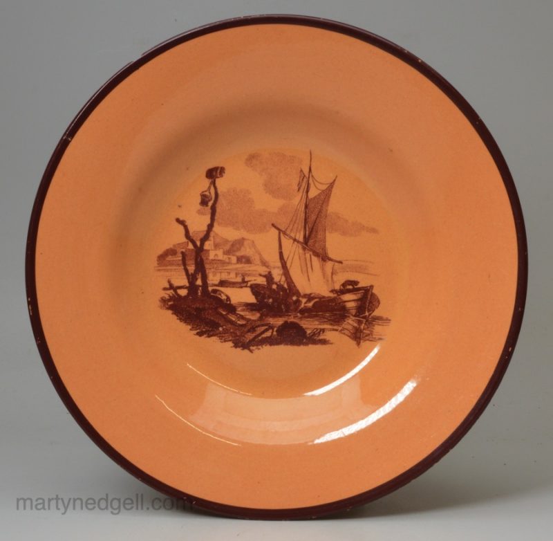 Don pottery chalcedony plate, circa 1820