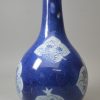 London delft bottle decorated with a powder blue ground, circa 1750