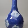 London delft bottle decorated with a powder blue ground, circa 1750