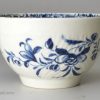 Worcester porcelain tea bowl painted with the feather Mould Floral pattern, circa 1765