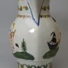 Large commemorative prattware jug moulded with Admiral Duncan, circa 1800