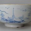 London delft bowl painted with a man flying a kite, circa 1750