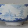 London delft bowl painted with a man flying a kite, circa 1750