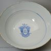 Oversize Liverpool delft bowl with armorial, circa 1750