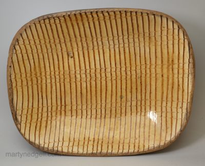 Staffordshire combed slipware dish, circa 1750