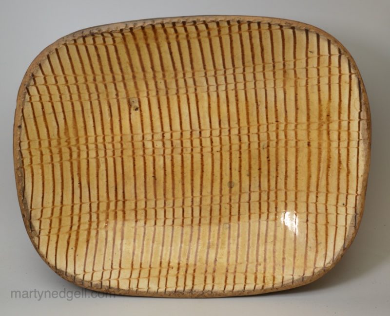 Staffordshire combed slipware dish, circa 1750