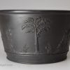 Wedgwood black basalt bowl with classical sprigs, circa 1850