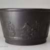 Wedgwood black basalt bowl with classical sprigs, circa 1850