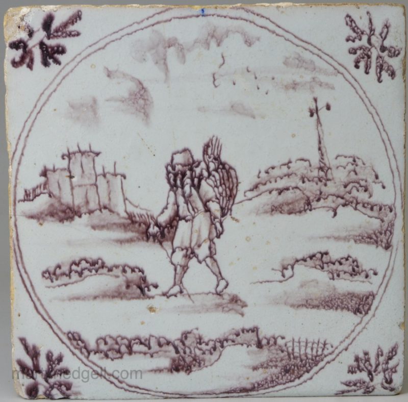 Bristol deft tile, circa 1740