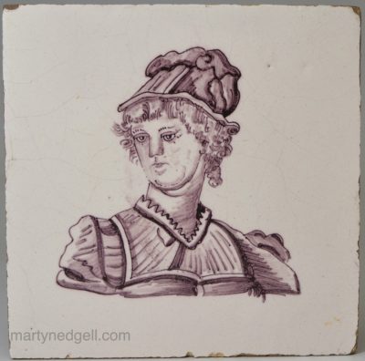 Dutch Deft tile, circa 1740