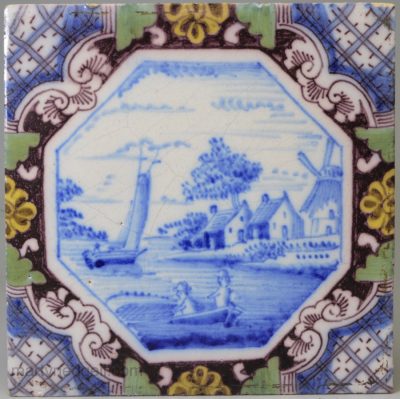 Dutch Deft tile, circa 1740