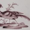 Liverpool delft tile decorated in manganese with a pheasant, circa 1760