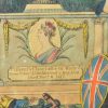 Hand coloured print of a memorial to Princess Charlotte, London Published Dec. 17, 1817 by P & P Galley 9 Turnmill St Clerkenwell