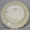 Creamware pottery plate, circa 1780 W**** impressed mark