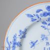 Liverpool delft dated marriage plate, circa 1745