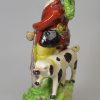 Staffordshire pearlware pottery bocage figure of a sportsman, circa 1820