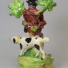 Staffordshire pearlware pottery bocage figure of a sportsman, circa 1820