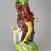 Staffordshire pearlware pottery bocage figure of a sportsman, circa 1820